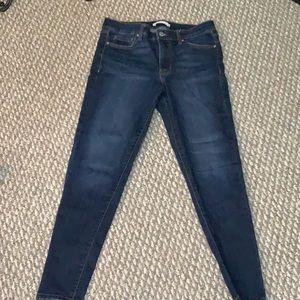 Dark blue jeans super skinny high waisted
